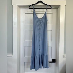 Roxy Seaside State Dress in Light Blue. Size L. NWT